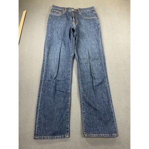 Indigo Palms Jeans Mens 35x34 Medium Wash Blue Classic‎ Fit Straight Leg Denim